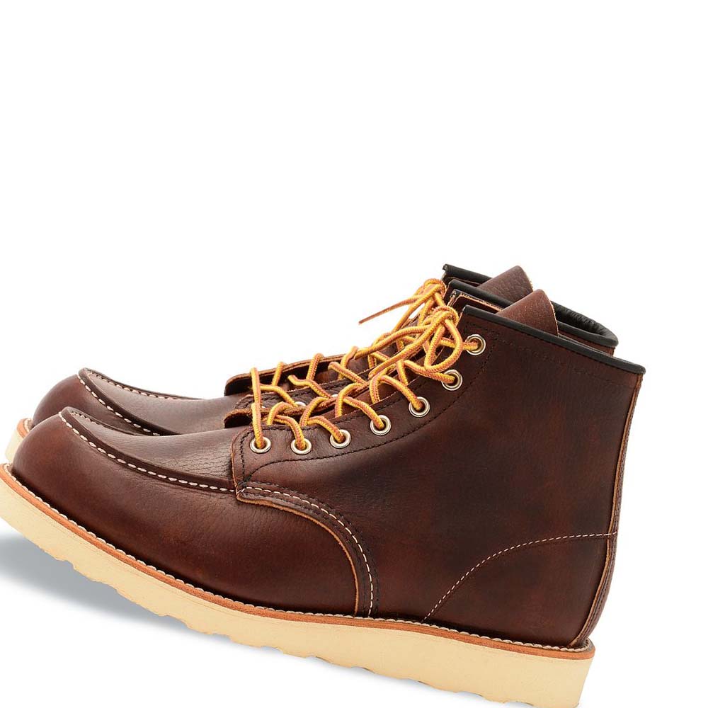 Red Wing Classic Moc Heritage 6-Inch in Oil-Slick Leather Men's Boots Burgundy | ZA 214UZG